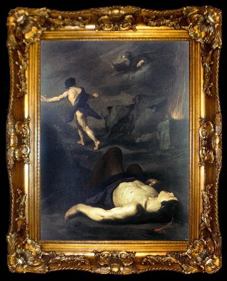 framed  NOVELLI, Pietro Cain and Abel she, ta009-2